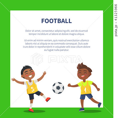 Banner with Indian Boys Playing Football Vector 41325966