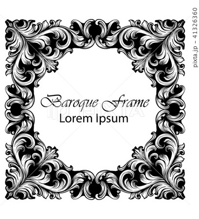 Round Frame Vector. Classic rich ornamented 41326360