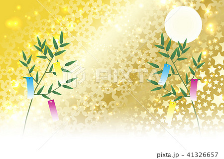 和風背景素材壁紙,七夕飾り,祭り,伝統,短冊,笹の葉,初夏の行事,星屑,天の川,星屑,キラキラ,七月 41326657