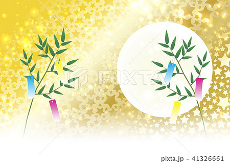 和風背景素材壁紙,七夕飾り,祭り,伝統,短冊,笹の葉,初夏の行事,星屑,天の川,星屑,キラキラ,七月 41326661