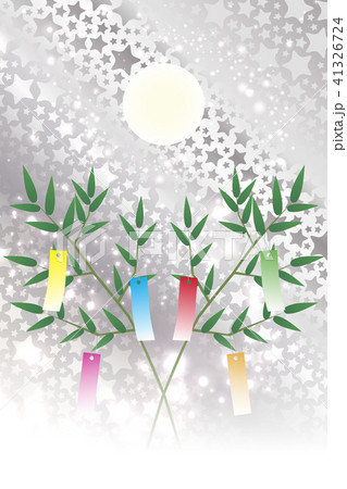 和風背景素材壁紙,七夕飾り,祭り,伝統,短冊,笹の葉,初夏の行事,星屑,天の川,星屑,キラキラ,七月 41326724