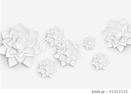 Paper art floral background.  41327115