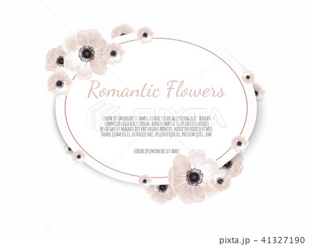 floral vector card with summer garden flowers 41327190