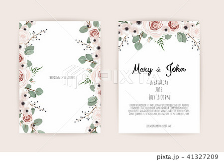 Floral Wedding Invitation.  41327209