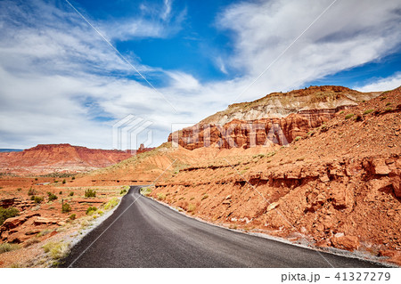 Scenic road in the Capitol Reef National Park, USA 41327279