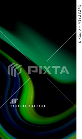 Fluid rainbow colors on black background, vector wave lines and swirls Fluid rainbow colors on black background, vector wave lines and swirls 41328241