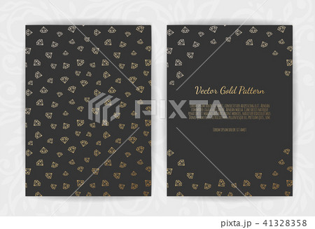 invitation card with diamonds . Vector illustration. 41328358