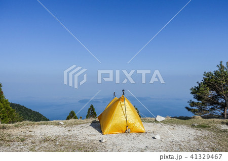 北比良峠でツエルト泊を夜景を肴にお酒が美味しかった！ 41329467