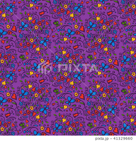 Nature flower illustration seamless pattern background floral summer vector 41329660