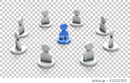 Abstract 3DCG illustrations representing key persons Abstract 3DCG illustrations representing key persons 41332303