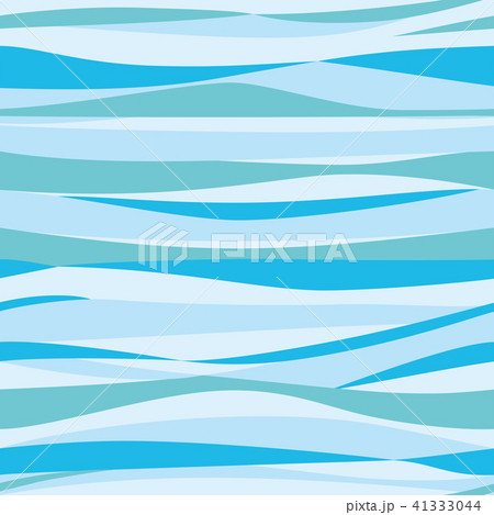 パターン 波柄 昼の海のイラスト素材