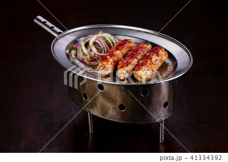 Grilled meat kebab Grilled meat kebab 41334392