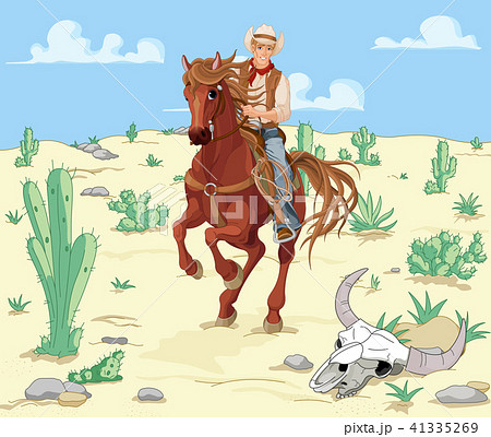 Horse Riding Cowboy 41335269
