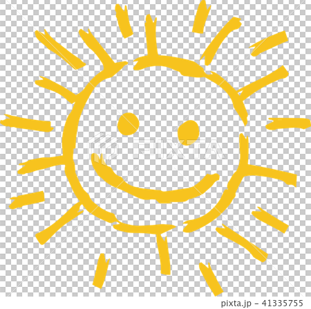夏 太陽 黄色い 手描きイラスト 夏 太陽 黄色い 手描きイラスト 41335755