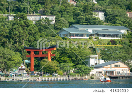 遊覧船船上から眺めた元箱根港 41336559