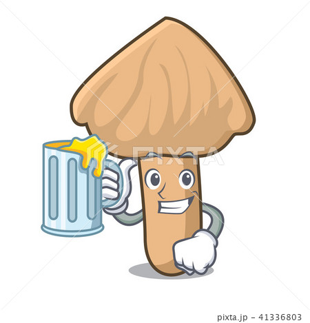 With juice inocybe mushroom mascot cartoon 41336803