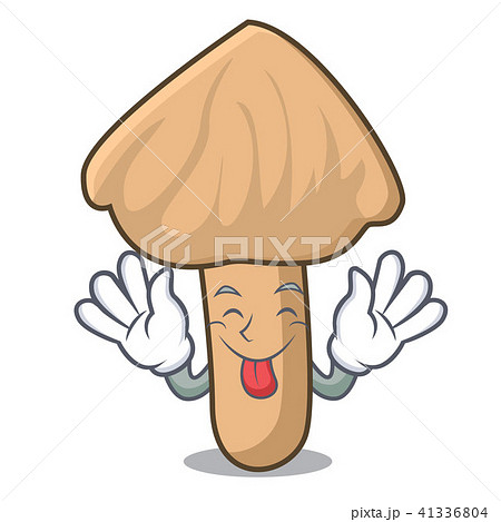 Tongue out inocybe mushroom mascot cartoon Tongue out inocybe mushroom mascot cartoon 41336804