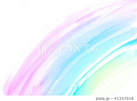 水彩画虹色ベースのイラスト素材
