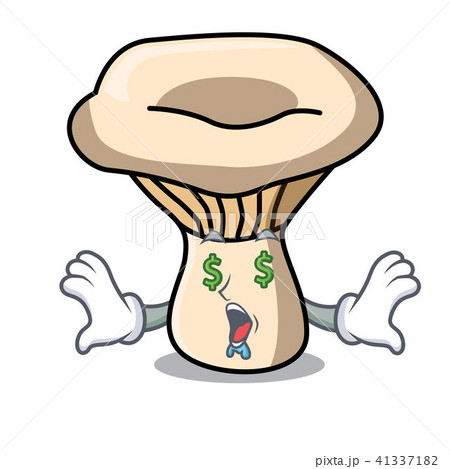 Money eye milk mushroom mascot cartoon Money eye milk mushroom mascot cartoon 41337182