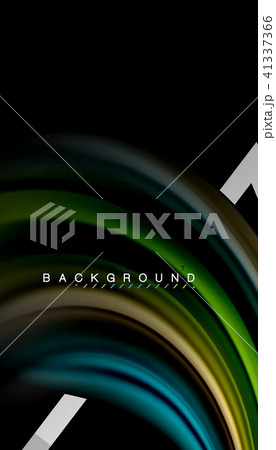Liquid fluid colors holographic design with metallic style line shape 41337366