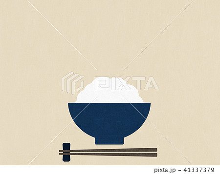 背景 和紙 ごはんのイラスト素材