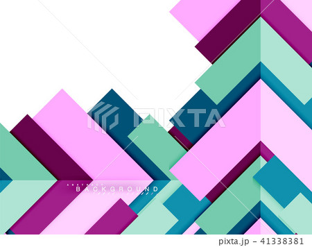 Multicolored abstract geometric shapes, geometry background for web banner 41338381