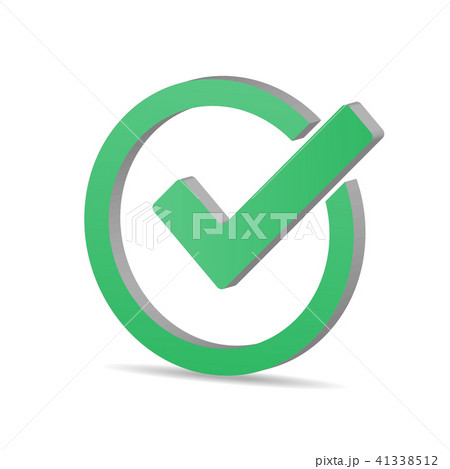 Green tick checkbox vector illustration. Green tick checkbox vector illustration. 41338512