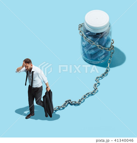 Dependence of pills concept. 41340046
