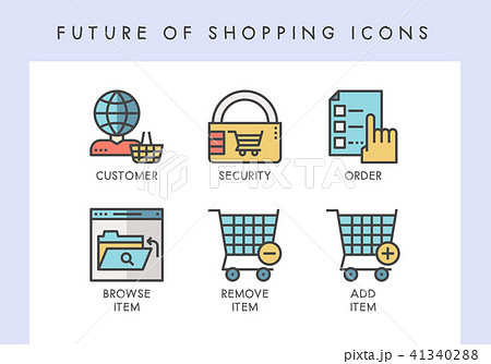 Future of shopping icons 41340288
