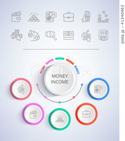 Money Income E-commerce Web Buttons Business 41340963