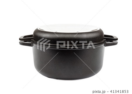 Cast-iron pot isolated on a white background. 41341853