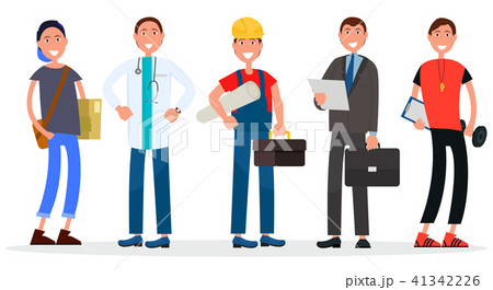 Group of People Various Vocations Five Persons Group of People Various Vocations Five Persons 41342226