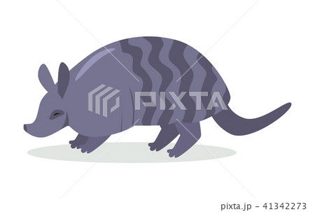 Armadillo Cartoon Icon in Flat Design 41342273