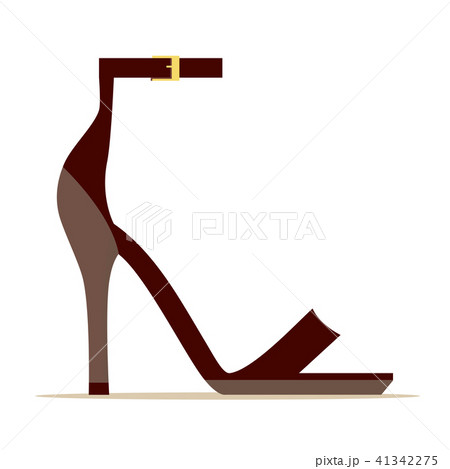 Ankle Strap Scarlet Shoe Isolated Illustration 41342275