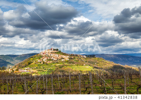 Old mediterranean town Motovun on Istria. Old mediterranean town Motovun on Istria. 41342838