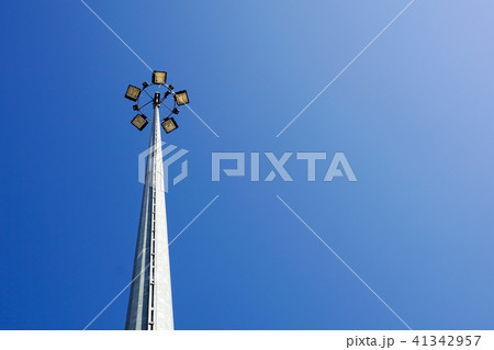 Ground light pole on blusky background Ground light pole on blusky background 41342957
