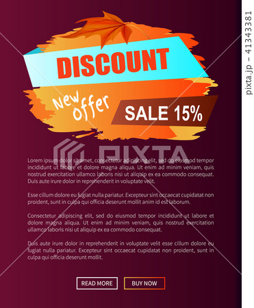 Discount New Offer Autumn Sale 15 Off Advert Label Discount New Offer Autumn Sale 15 Off Advert Label 41343381