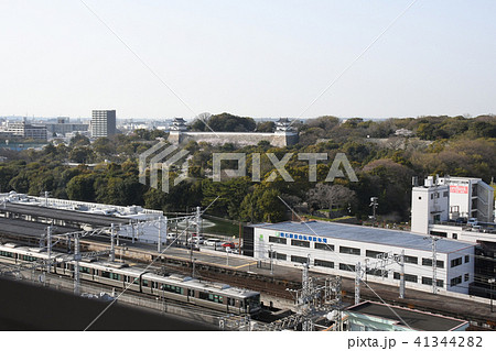 明石城と明石駅 41344282