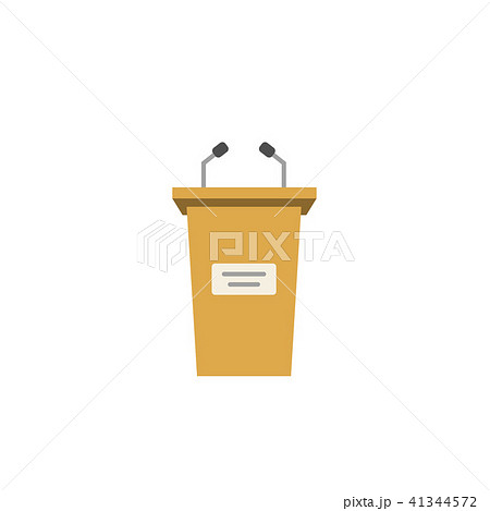 Tribune vector icon isolated on white background, flat cartoon podium Tribune vector icon isolated on white background, flat cartoon podium 41344572