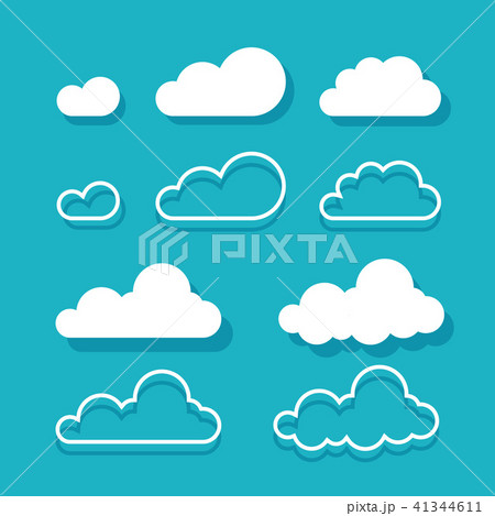 Clouds vector isolated on blue sky background 41344611
