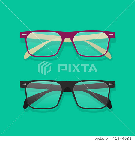 Glasses isolated vector illustration, eyeglasses on table Glasses isolated vector illustration, eyeglasses on table 41344631