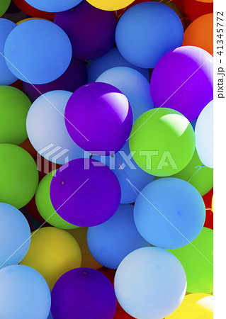 Background of a set of colored balloons on the sky Background of a set of colored balloons on the sky 41345772