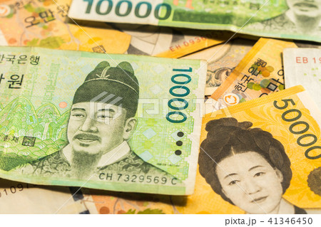 Korean money won banknotes 41346450