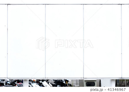 Blank poster board wall out side modern mall 41346967