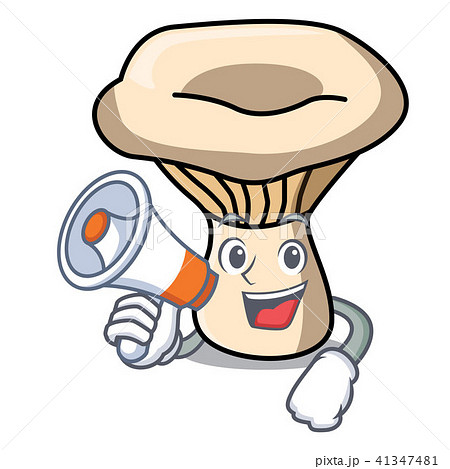 With megaphone milk mushroom character cartoon With megaphone milk mushroom character cartoon 41347481
