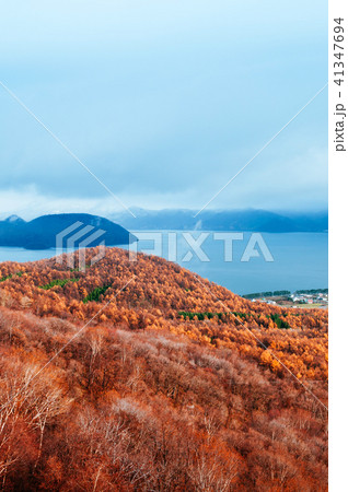 Hokkaido Usuzan mountain forest and lake Toya 41347694