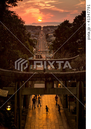 宮地嶽神社からの夕景 41347791