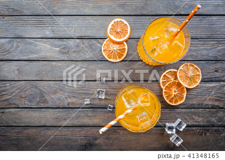 Glasses of aperol soda cocktail Glasses of aperol soda cocktail 41348165