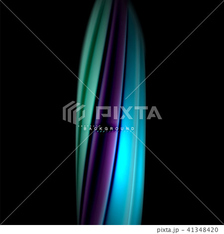 Fluid mixing colors vector wave abstract background design. Colorful mesh waves 41348420