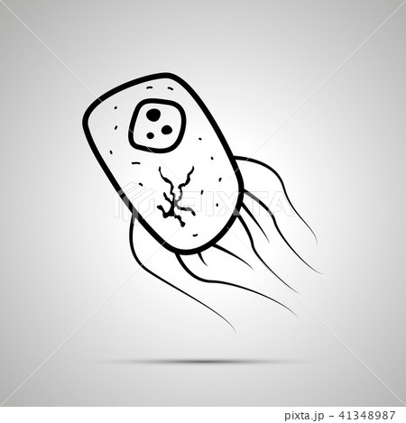 Primitive life form with core and flagellums 41348987